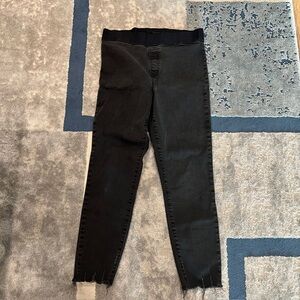 J Brand Pull-On Black Frayed Hem Jeans Denim Size 31